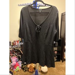 Lane Bryant 14-16 top. Keyhole with laces. 3/4 sleeves